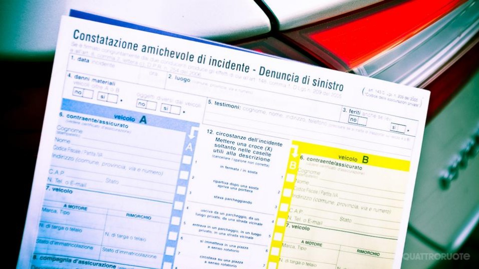 constatazione amichevole di incidente CAI